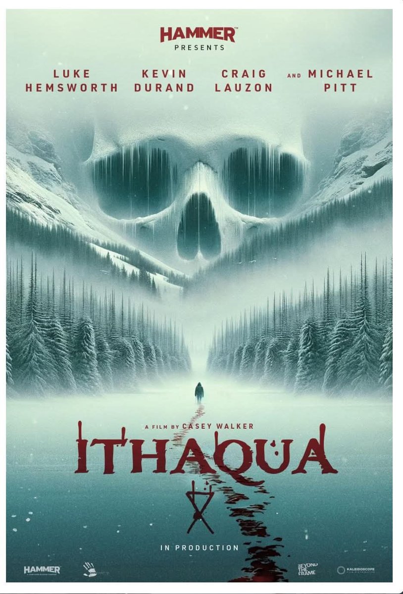For the first time in 60 years, Hammer Films will unleash a brand new movie monster in ITHAQUA, now in production.

Set in the brutal wilderness of 1800s Canada, Luke Hemsworth, Kevin Durand &amp; Michael Pitt star.