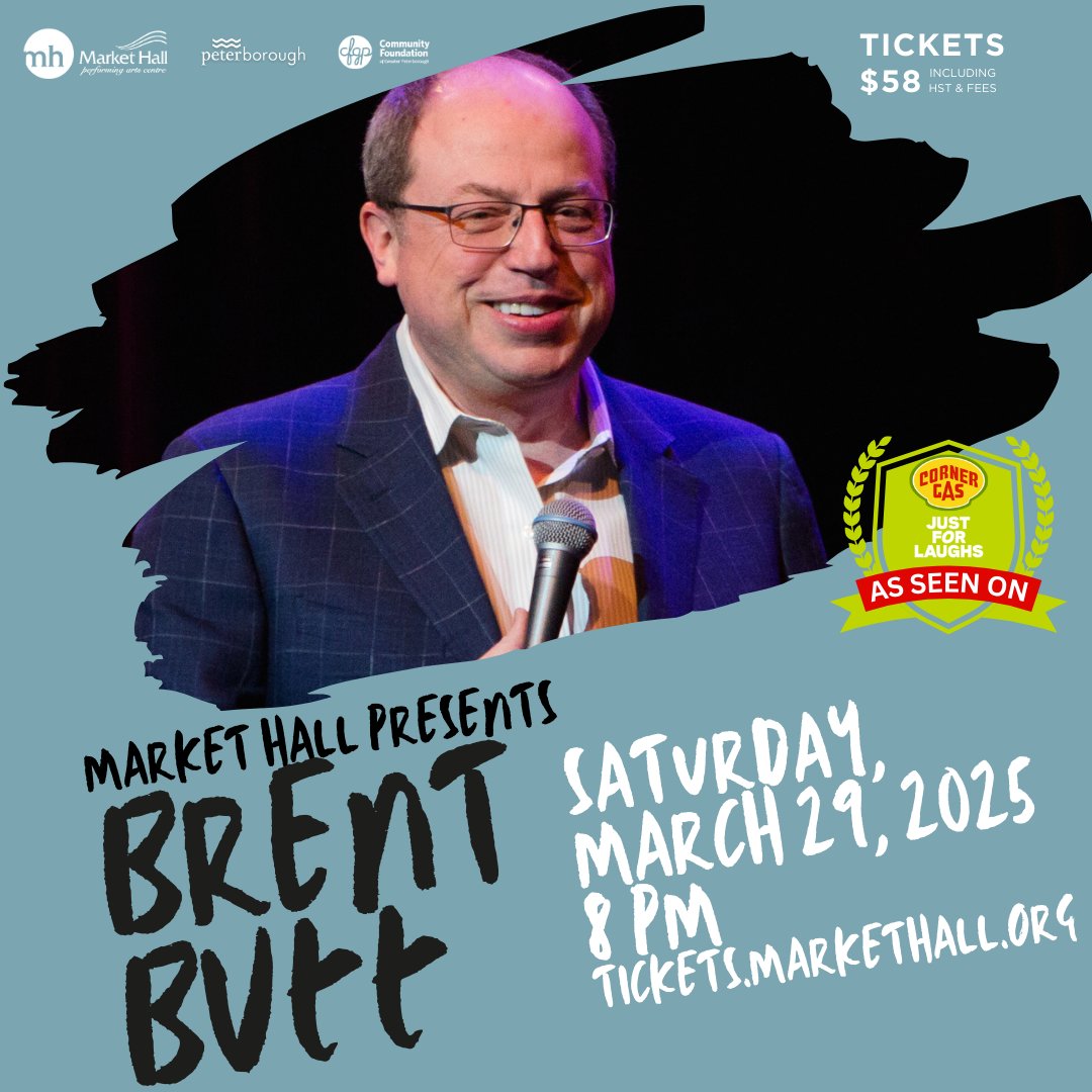 Market Hall (@themarkethall) on Twitter photo Coming from Corner Gas Home , <a href="/BrentButt/">Brent Butt</a> brings laughs galore to Market Hall on Saturday, March 29 at 8 pm. Tickets are almost gone so get them before you miss your chance at tickets.markethall.org/butt25 Coming from Corner Gas Home , <a href="/BrentButt/">Brent Butt</a> brings laughs galore to Market Hall on Saturday, March 29 at 8 pm. Tickets are almost gone so get them before you miss your chance at tickets.markethall.org/butt25