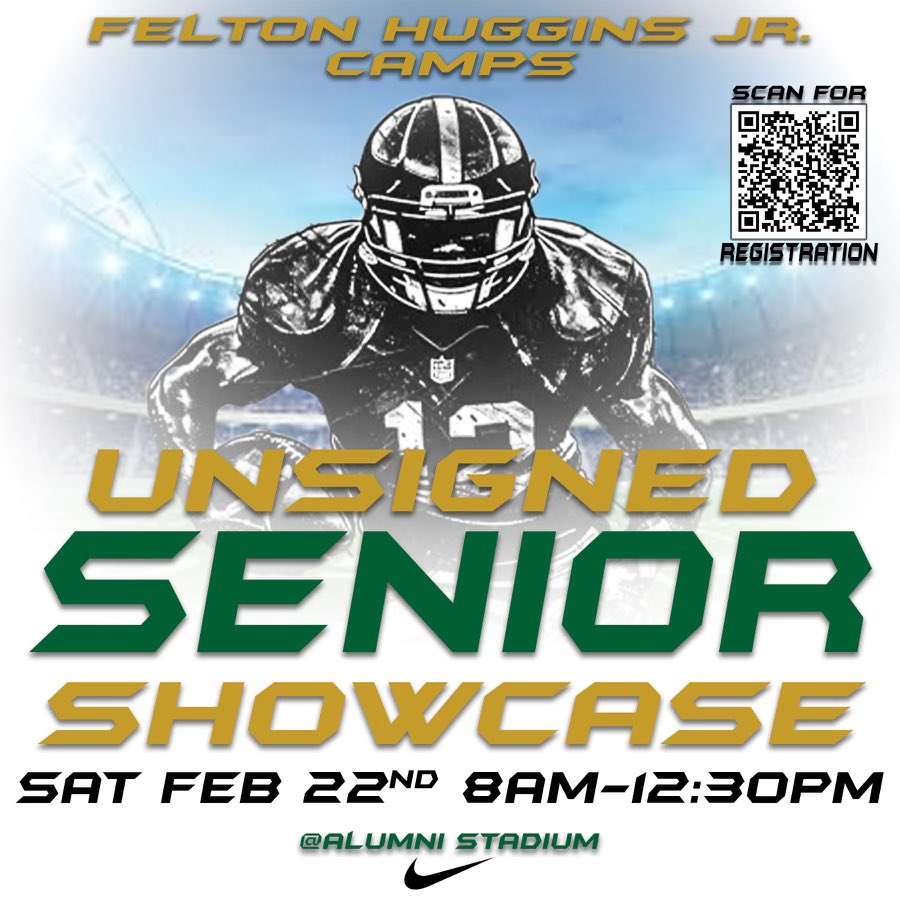 Felton Huggins Jr. (@f_huggins80) on Twitter photo đ¨With Signing day over, it still not too late to find a home.đ¨
Unsigned seniors & portal prospects willing to showcase your talent, then come on out to our Unsigned Showcase Camp on Feb 22 at Alumni Stadium!
feltonhugginscamps.com/2025-unsigned-âŚ
#CloseTheGAP <a href="/KYSUFB/">Kentucky State University Football</a> đ¨With Signing day over, it still not too late to find a home.đ¨
Unsigned seniors & portal prospects willing to showcase your talent, then come on out to our Unsigned Showcase Camp on Feb 22 at Alumni Stadium!
feltonhugginscamps.com/2025-unsigned-âŚ
#CloseTheGAP <a href="/KYSUFB/">Kentucky State University Football</a>