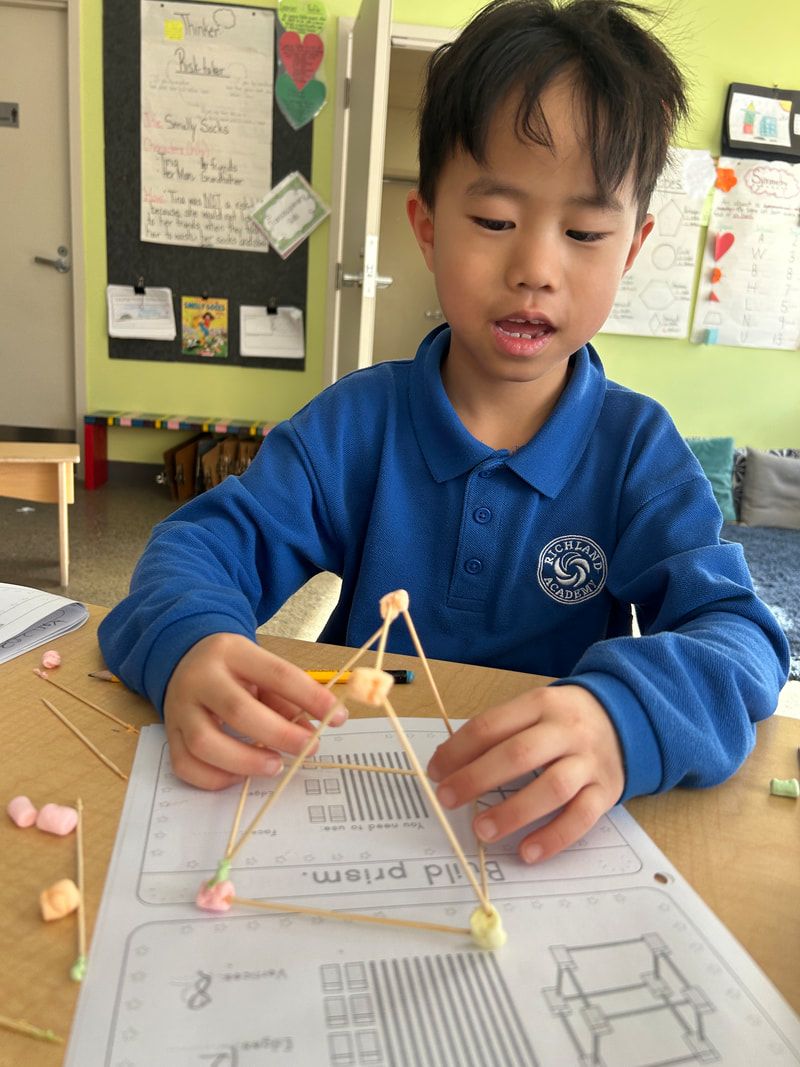 richlandacad's tweet image. Our Grade 1 students are taking their geometry skills to the next level as they explore the transition from 2D to 3D shapes! This foundation sets them up for future math success in concepts like volume, surface area, and beyond! #GeometryInAction #MathMatters #2Dto3D #IBPYP #Math