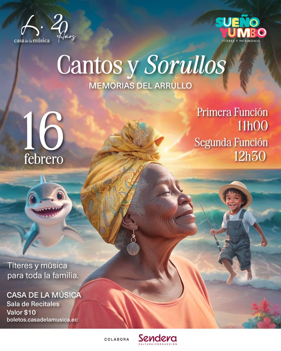 casadelamusicaq's tweet photo. El fin de semana en nuestro espacio Domingo Chiquito disfruta en familia de CANTOS Y SORULLOS MEMORIAS DEL ARRULLO, una encantadora obra de títeres y música que revive las historias de una comunidad a través de Hilda.

🎫 Entradas a la venta en https://t.co/OWDGWFnQVA https://t.co/OGqLVFYflq