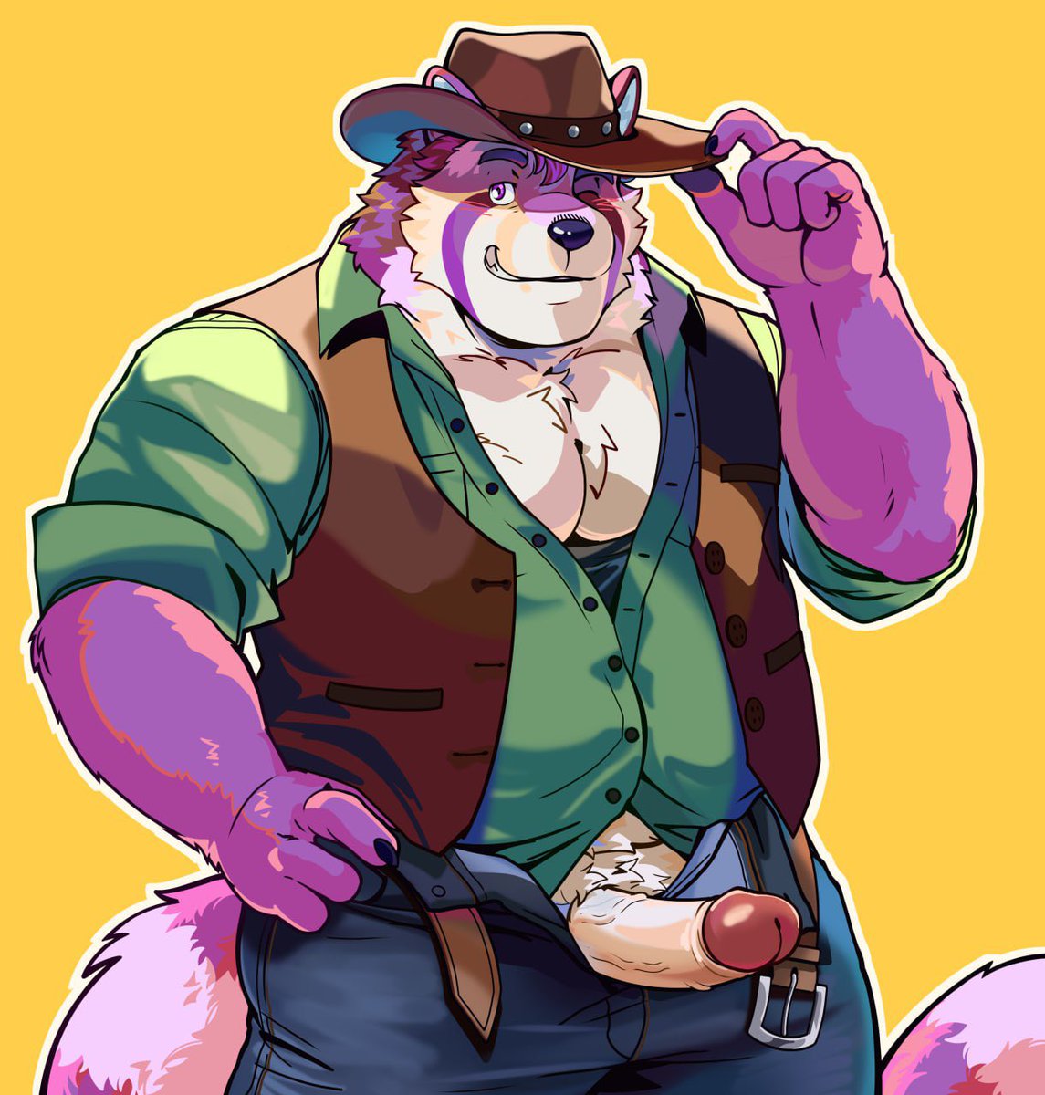 This cowboy doesn’t think you’ll last even 8 seconds on this ride! 
Amazing cowboy wah done by the talented <a href="/NaikumaArt/">NaikumaArt (COMMISSIONS CLOSED 5/5)</a>