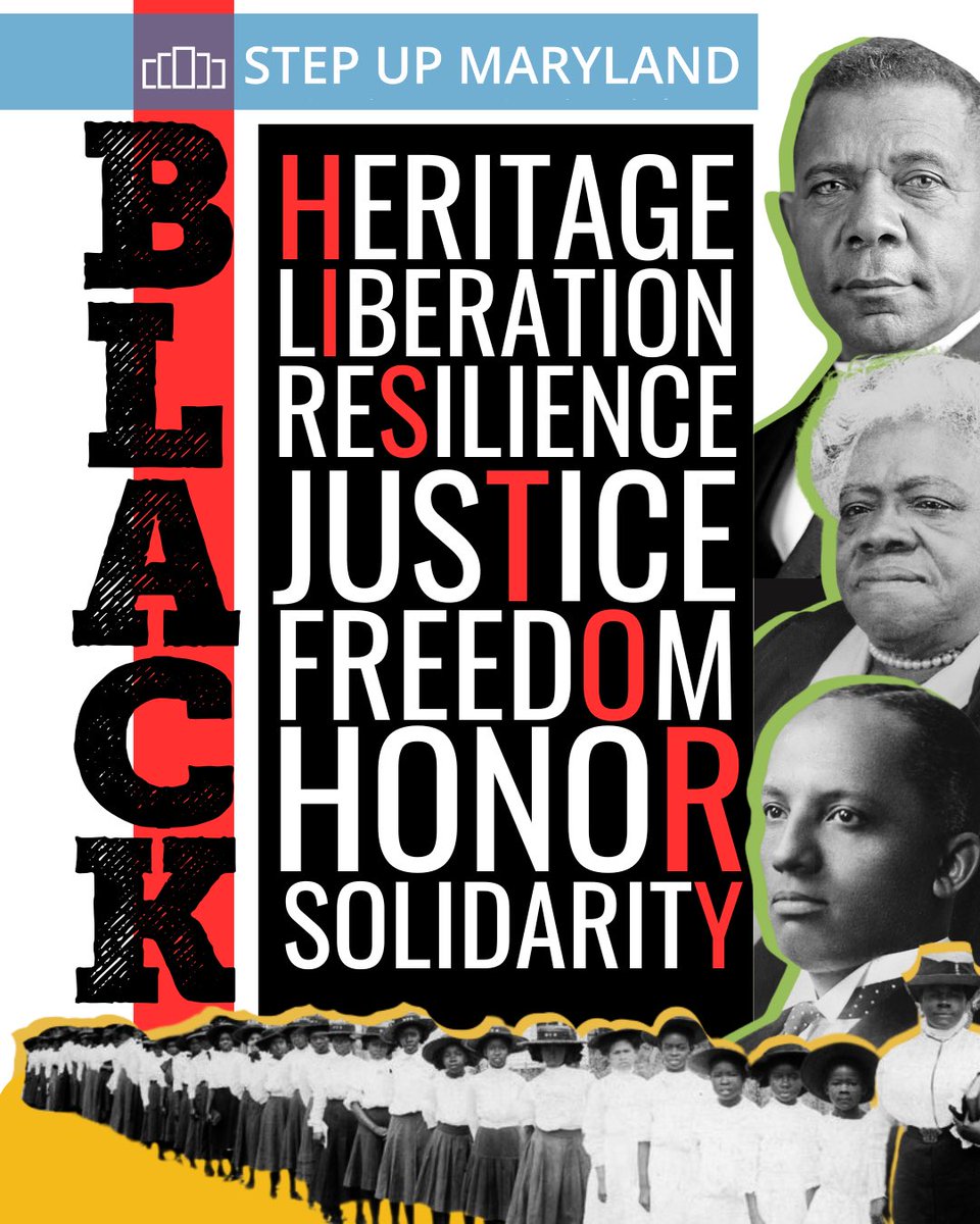 maryland_up's tweet photo. Happy Black History month! 

Poster by @SwampTeaArts https://t.co/H6XQLd0ac8