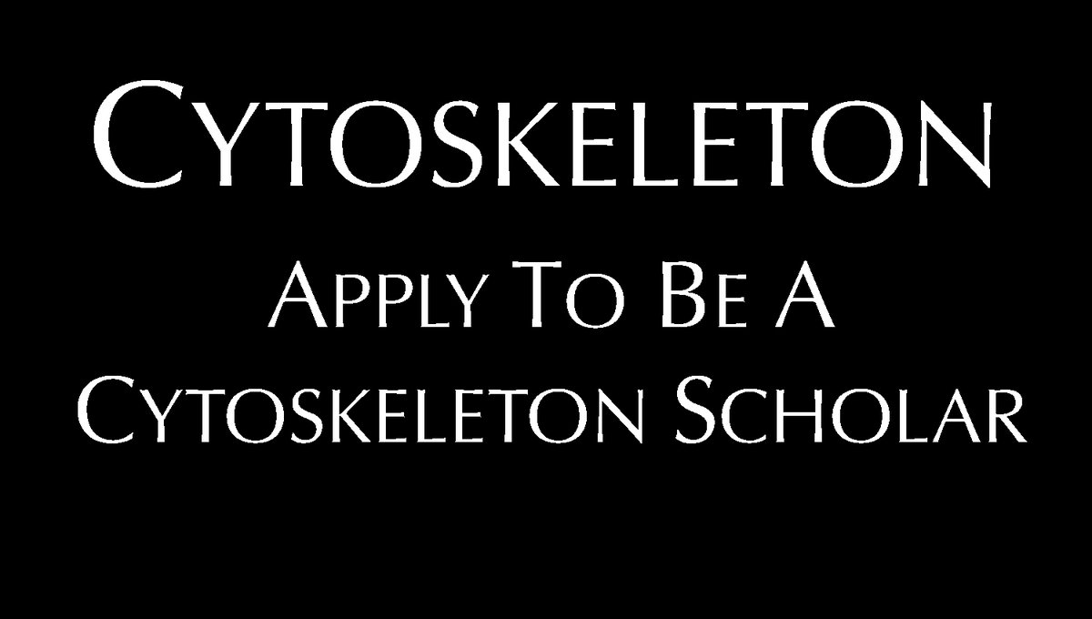 Exciting opportunity for trainees in cytoskeletal research!
Apply to be a Cytoskeleton Scholar! 🌟 Selected by the Associate Editorial Board, scholars will gain recognition &amp; networking opportunities. (1/4)