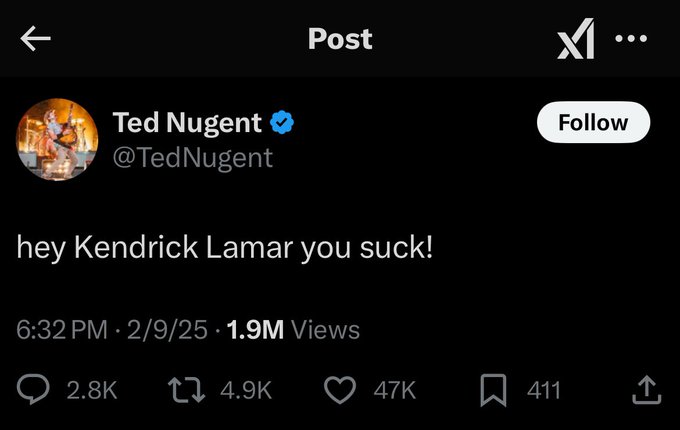 acnewsitics's tweet photo. Kendrick Lamar got a Pulitzer, and you got banned from playing your lil’ guitar in multiple countries for being a known predator. The only thing ‘Not Like Us’ is you around anyone’s daughter. https://t.co/8Xkob2cfAZ