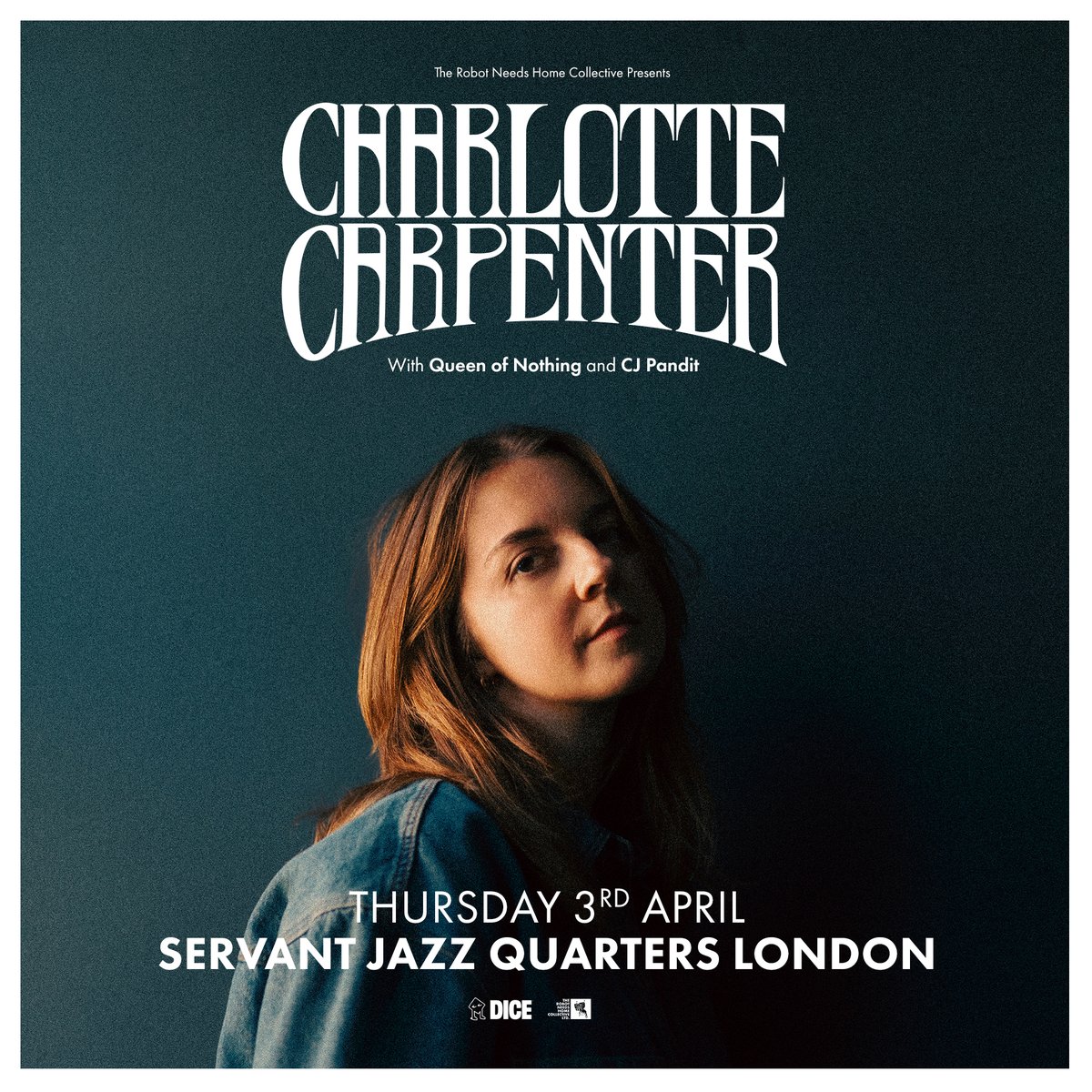 Don't miss <a href="/ccarpentermusic/">Charlotte Carpenter</a> with <a href="/CjPanditxo/">Cj Pandit</a> and <a href="/QueenOfNothing/">QueenOfNothing</a> at SJQ Dalston this April. Tickets: link.dice.fm/h1e2c7e1c768