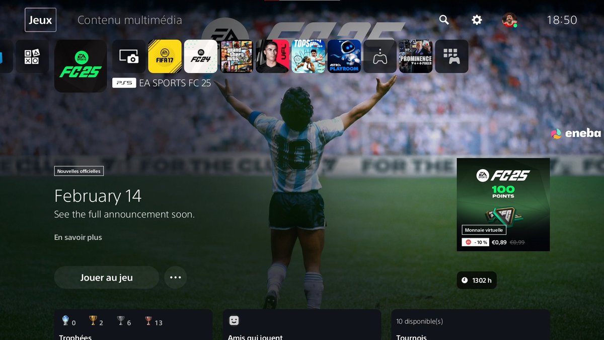 Attend mais c'est quoi ce fond d'ecran PS5 😱 Le meilleur joueur de l'histoire du football en fond d'ecran FC25.

<a href="/easportsfcfr/">EA SPORTS FC France</a>  I LOVE ❤