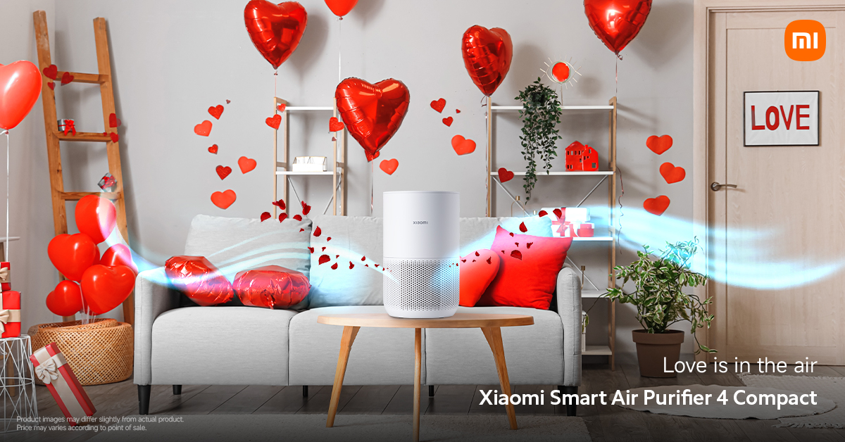 Keep your space pure and full of love this Valentine's Day ✨ Breathe in love, exhale happiness with the Xiaomi Smart Air Purifier 4 Compact 💖

#ValentinesDay #LoveIsInTheAir