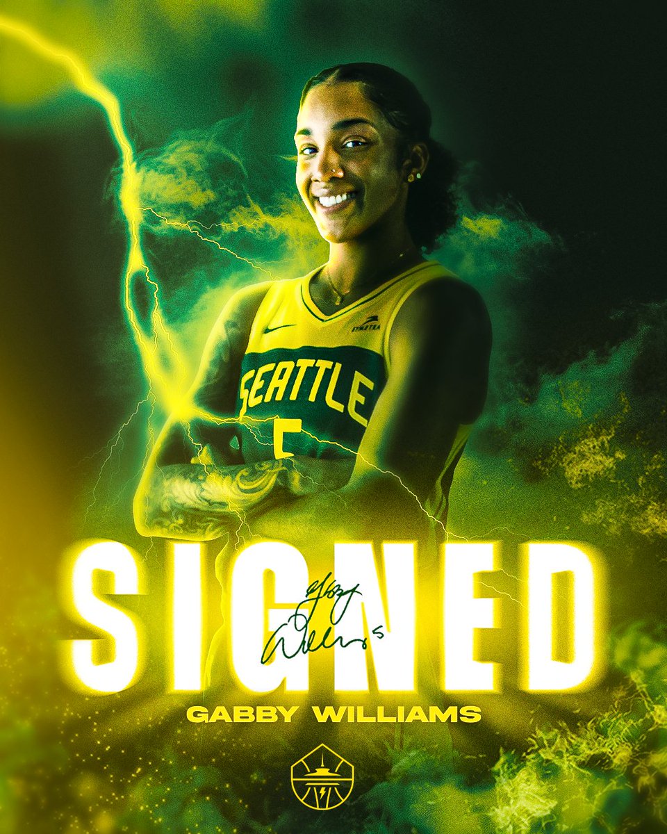 Seattle Storm (@seattlestorm) on Twitter photo Signed, sealed, delivered ✍️
<a href="/gabbywilliams15/">gabby williams 👻</a> is back in Seattle!
📰 on.nba.com/3EIFoJx Signed, sealed, delivered ✍️
<a href="/gabbywilliams15/">gabby williams 👻</a> is back in Seattle!
📰 on.nba.com/3EIFoJx