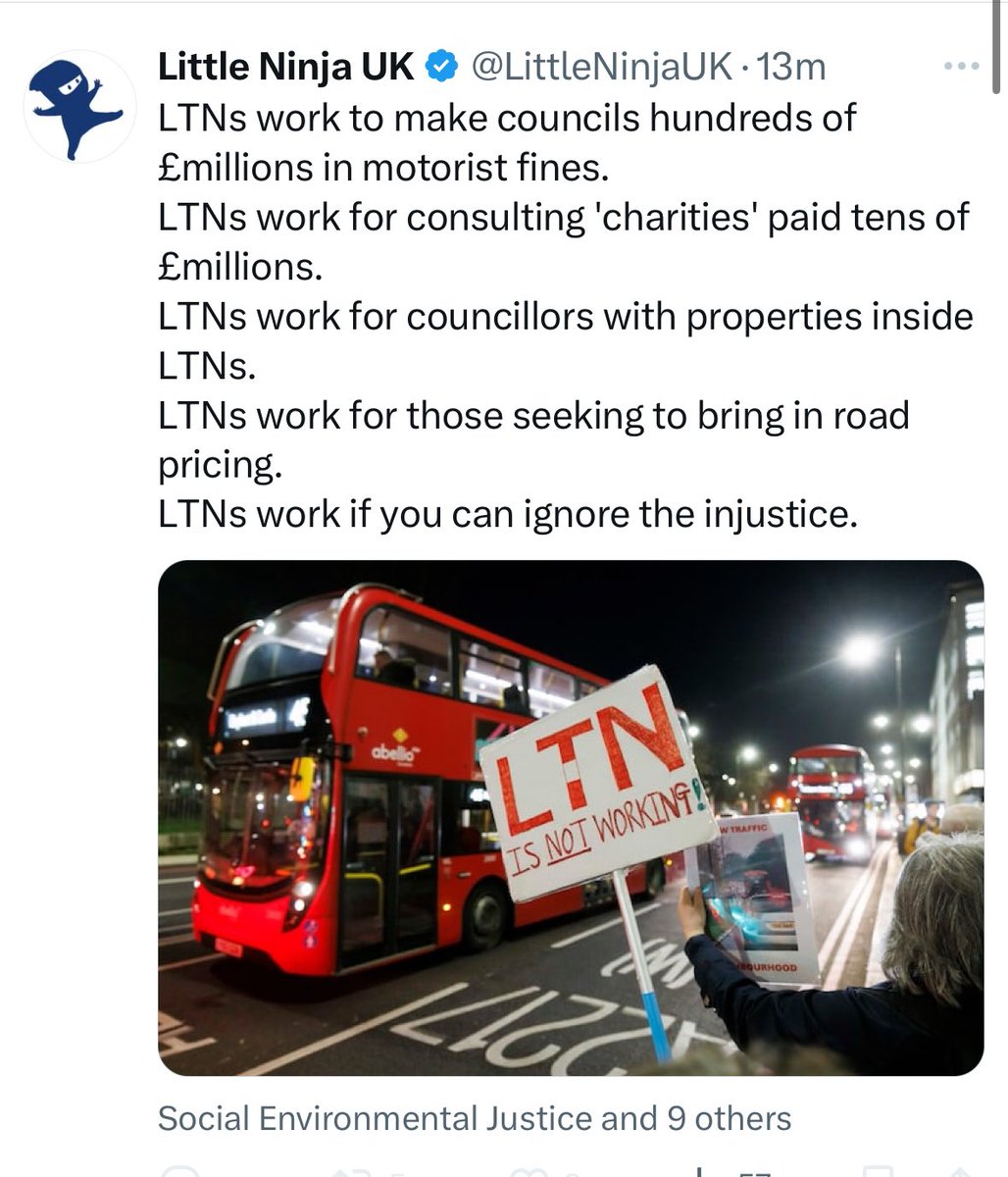 Men who campaign against cycle lanes and LTNs are campaigning against the freedom of women and children to walk and cycle on safer roads in London. 

They are waging war on women and children. 

It is that simple. 

LTNs work for women and children.