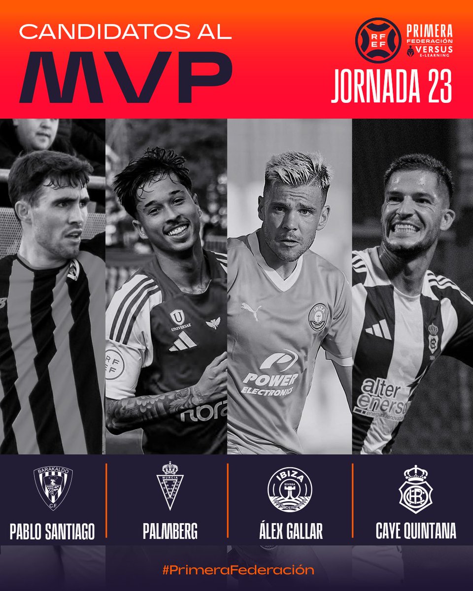 🌟 𝗠 🌟 
🌟 𝗩 🌟
🌟 𝗣 🌟

El jugador más decisivo de la 𝟮𝟯ª 𝗷𝗼𝗿𝗻𝗮𝗱𝗮 fue... 😍

¡VOTA POR TU FAVORITO!

🏅 <a href="/versuselearning/">Versus e-Learning Group</a> 🏅

#PrimeraFederación | #VersusELearning