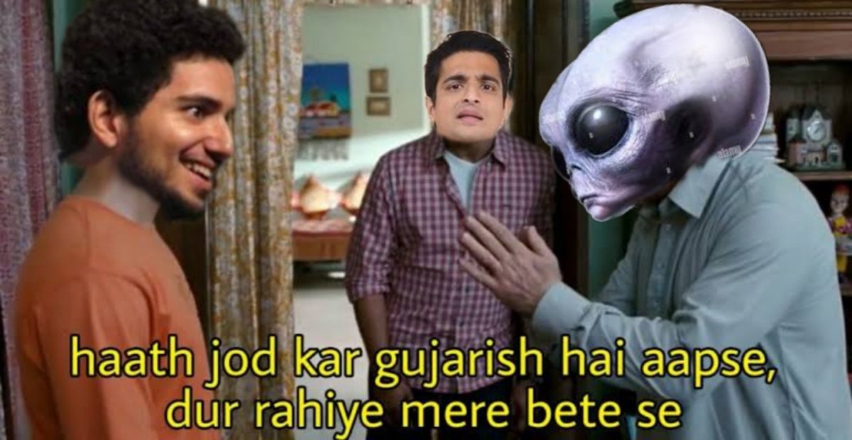 sagarcasm's tweet photo. Aliens to Samay Raina https://t.co/wBv91CrzQX