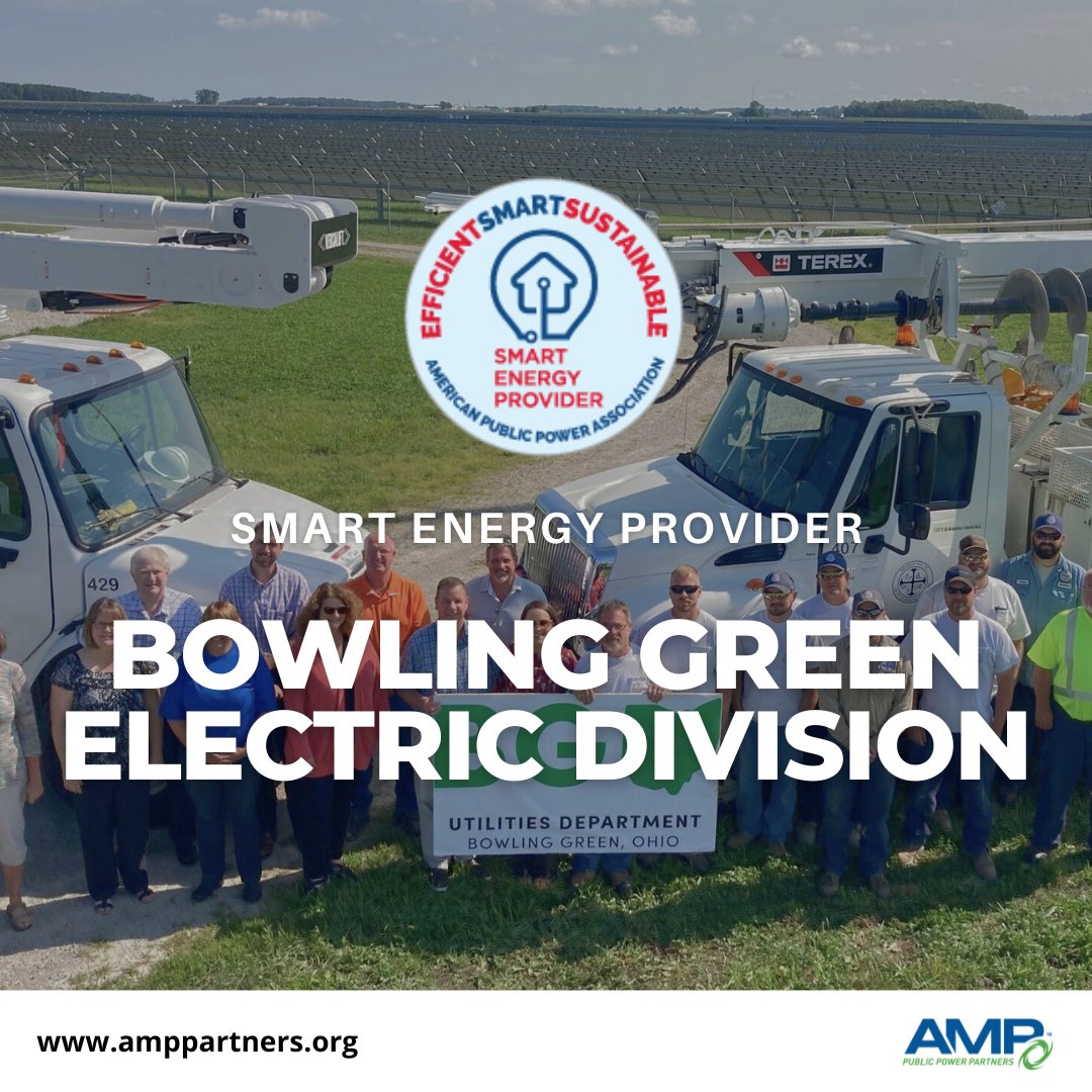 amppublicpower's tweet photo. It’s @publicpowerorg’s #SEPWeek. Today, we are highlighting @cityofbg, which has received the SEP designation three times — most recently in 2023.
#WeArePublicPower #PublicPower #CommunityPowered https://t.co/YSfTF2L3dC