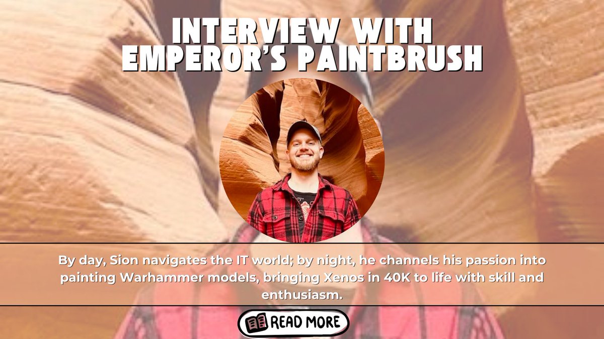 Exclusive Interview! 🎨

We sat down with <a href="/EmpsPaintbrush/">Emperors_Paintbrush</a> to talk all things miniature painting, Warhammer, and his journey in the hobby! 🖌️🔥

Check out the full interview at painting-miniatures.com/interview-with…

#MiniaturePainting #Warhammer #HobbyCommunity