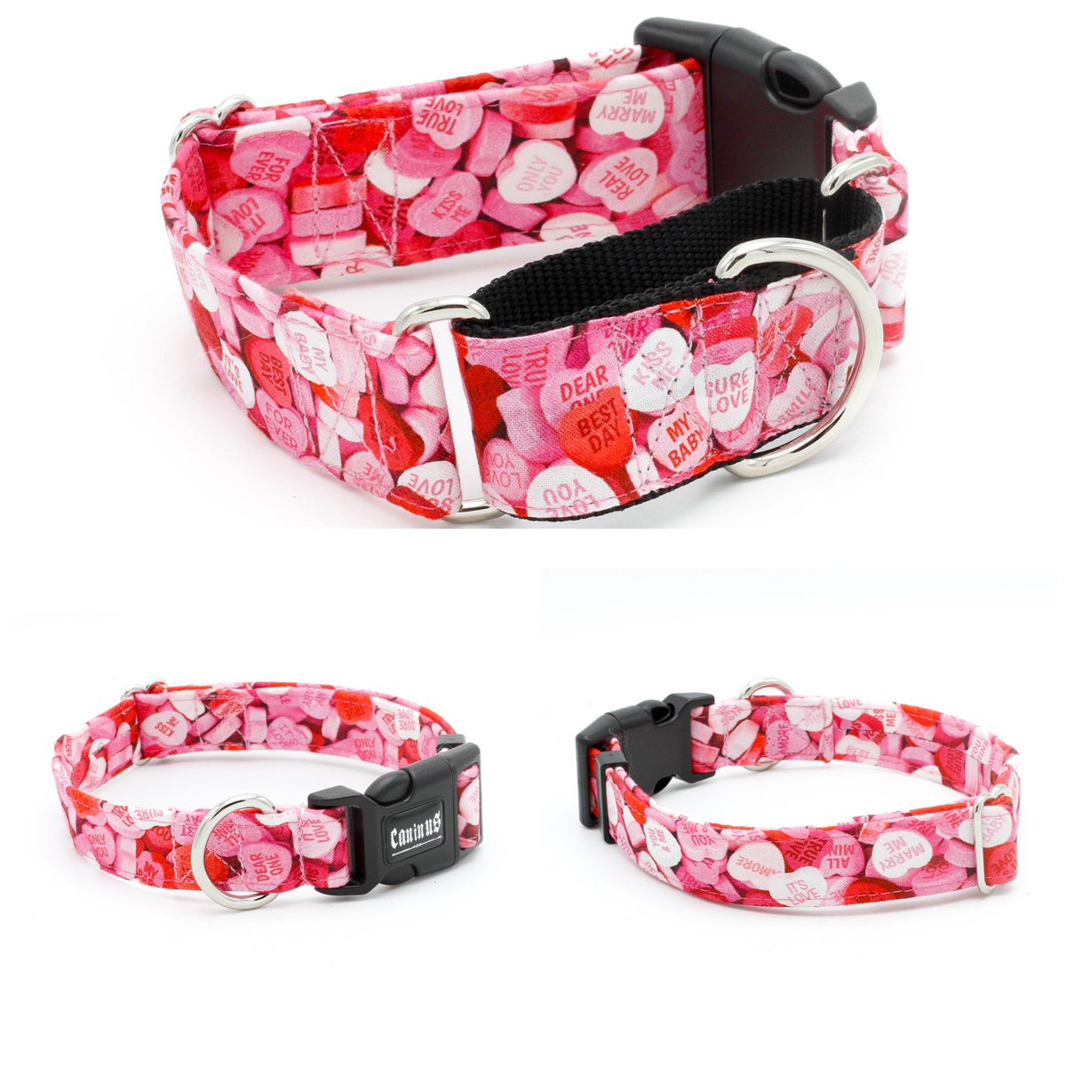 caninus_collars's tweet photo. NEW-  Sweet Hearts Collar available in  3/4”- 2” width. Available in three collar styles - Side Release Buckle, Martingale, Martingale w/ Buckle #sweethearts #Sweetheart #valentine #valentines #newdogcollar #newdogcollars #2inchwidedogcollars https://t.co/GlKtcFiKPf