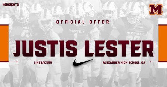 After a great talk with coach <a href="/scott_brumett/">Scott brumett</a> I’m blessing to receive an offer from Maryville College!! #AGTG <a href="/coachlhog/">Luke Hoggard</a> <a href="/Coach_Neal16/">Cody Neal</a> <a href="/trey_blount/">Coach Blount</a> <a href="/CoachSessions28/">Andrew Sessions</a> <a href="/Coach_Simmons7/">Coach Simmons</a>