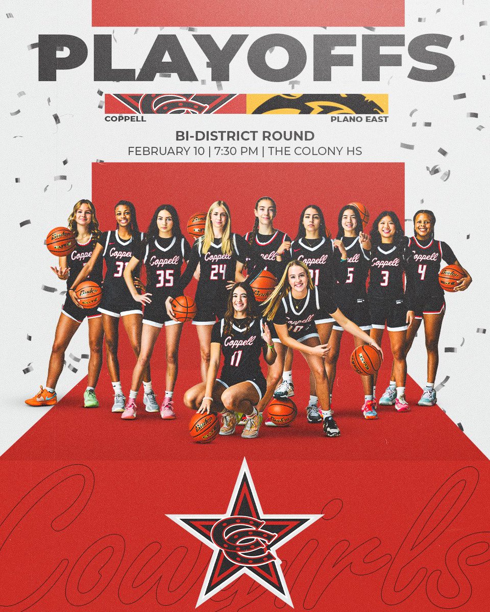 🌟IT’S GAME DAY—playoff edition!🌟

Come out and support as we take on the Plano East Panthers in Round One. Let’s WHITE OUT the gym! 🤍

🗓️February 10, 2025
📍The Colony HS
🕓7:30 PM
🎟️: events.hometownticketing.com/boxoffice/lewi…