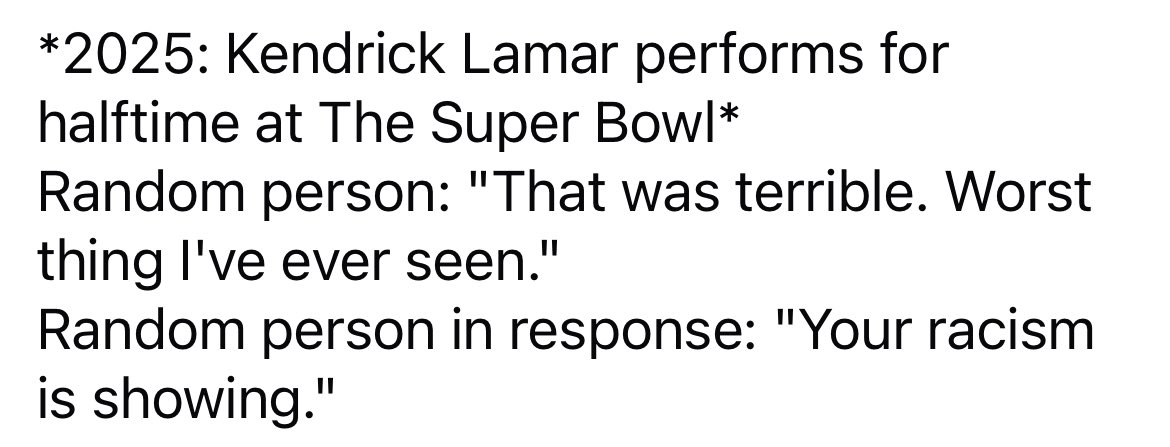 Halftime shows at The Super Bowl. #SuperBowlLIX #KendrickLamar #HalfTimeShow