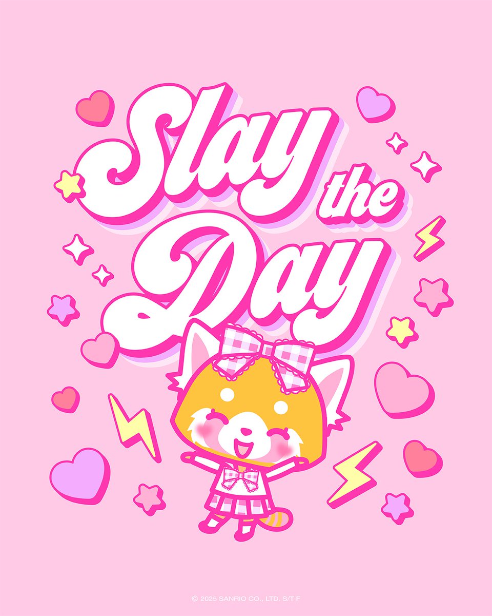 aggretsuko's tweet photo. You got this 💕⚡️ #mondaymotivation https://t.co/hrQtOaIal9