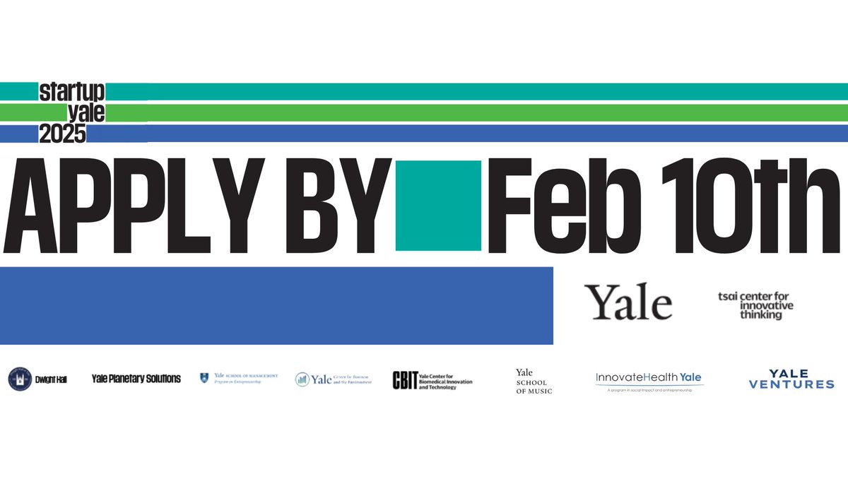 ⏳ Time’s Running Out! Apply for Startup Yale 2025! 🚀

Deadline: TODAY at 5 PM - This is your shot to pitch your bold idea, gain top mentorship, and compete for funding to take your startup to the next level.

Don’t wait—apply now! 🔗 l8r.it/zBJT