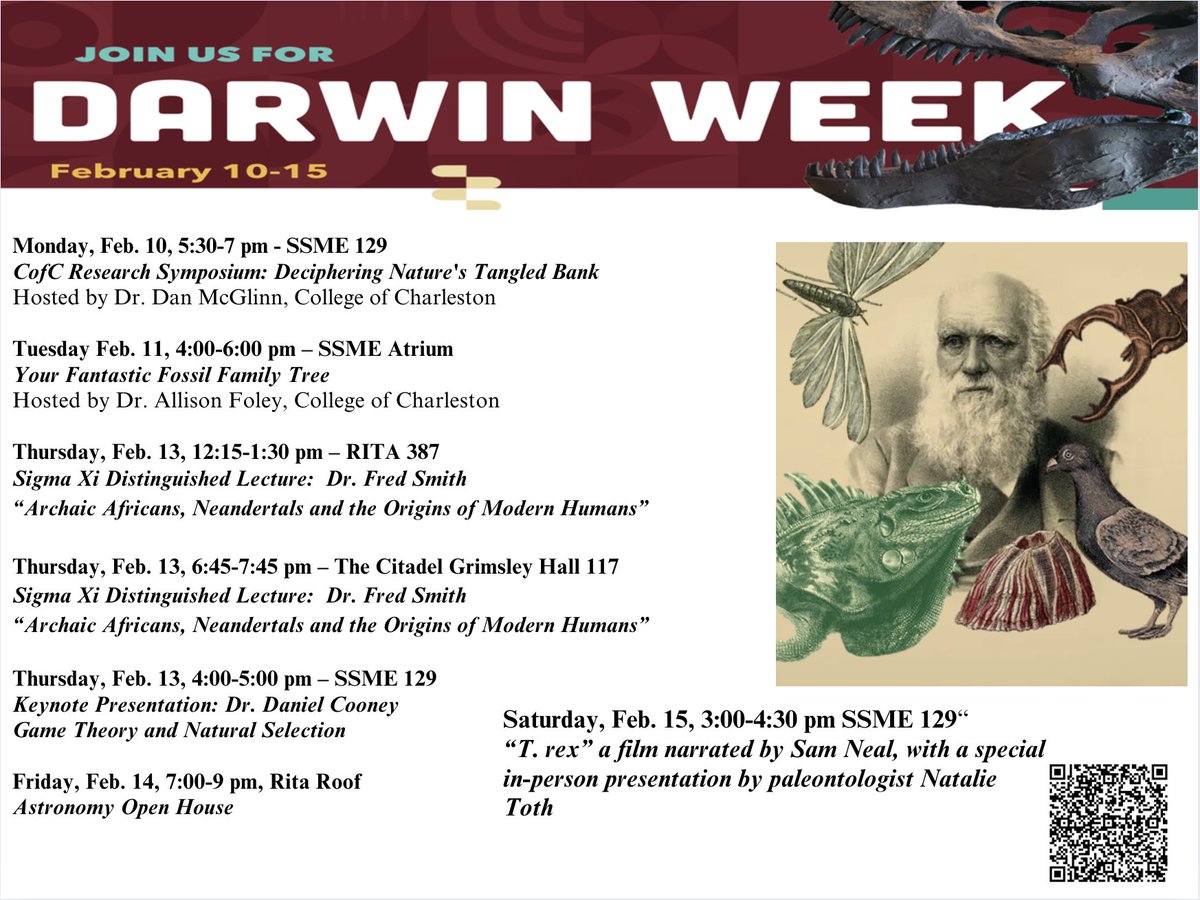 Mark your calendars! Darwin Week 2025 is set to run from 2/10-2/15, we hope to see you there!