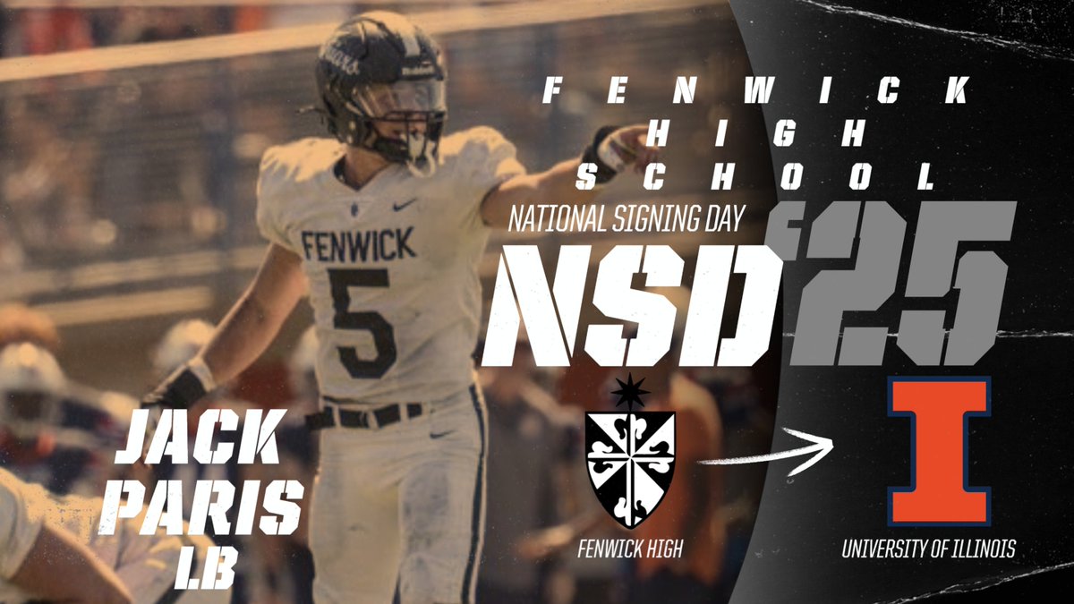 Fenwick Football (@fenwickfb) on Twitter photo Congrats to <a href="/jackparis_5/">Jack Paris</a> who is staying home to join the Fighting Illini! Thank You for all that you have done for Friar Football and best of luck at the next level! #ForeverAFriar Congrats to <a href="/jackparis_5/">Jack Paris</a> who is staying home to join the Fighting Illini! Thank You for all that you have done for Friar Football and best of luck at the next level! #ForeverAFriar
