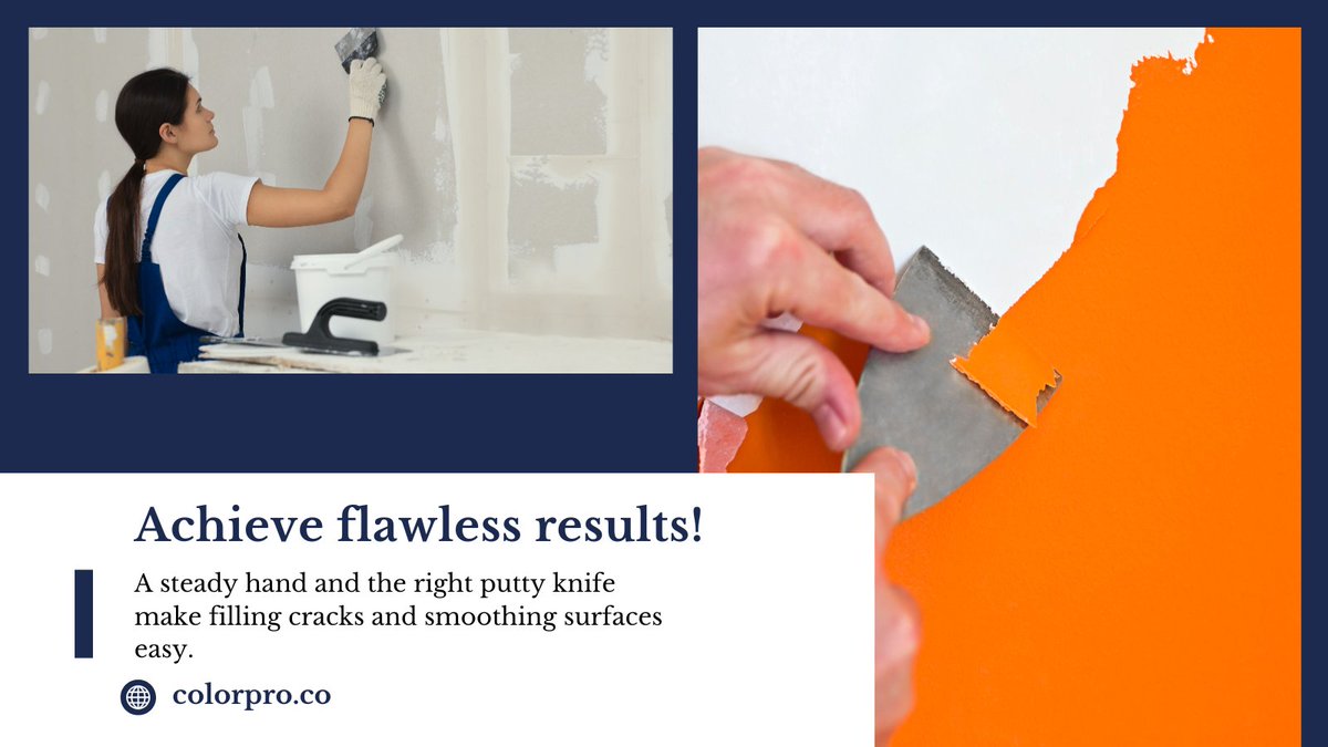 Achieve Flawless Results!

A steady hand and the right putty knife can make all the difference when filling cracks and smoothing surfaces. With interior painting experts from painting contractors in Portland, Color Pro ensures every project gets done right! #PaintingContractors