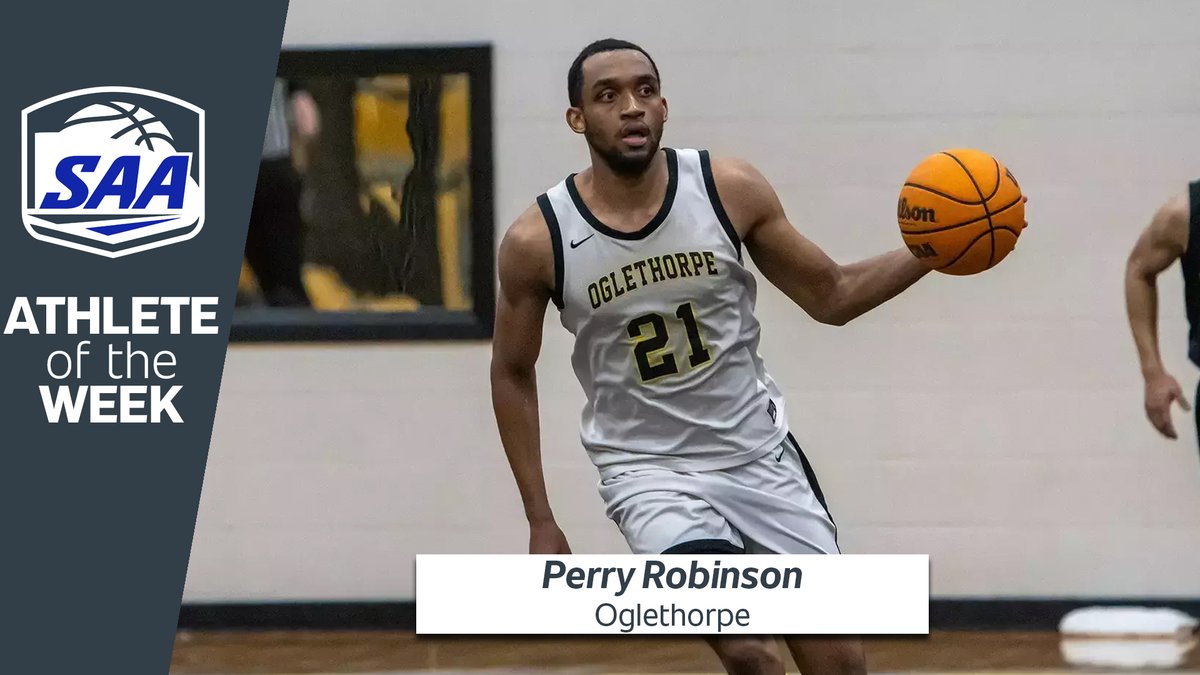 SAA Men’s Basketball Report – February 10, 2025
Athlete of the Week - Perry Robinson, Oglethorpe

🔗 ow.ly/eC6v50UWS2M