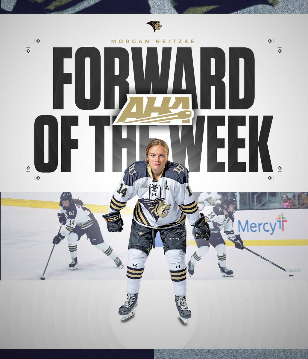 Morgan Neitzke, member of the <a href="/LU_Hockey/">NCAA Lindenwood Women's Hockey</a> team 🦁🏒🦁🏒 was tabbed the <a href="/Atlantic_Hockey/">Atlantic Hockey America</a> Forward of the Week, after orchestrating a four point weekend against RIT

#NewLevel

📖: tinyurl.com/zu8uz6wj