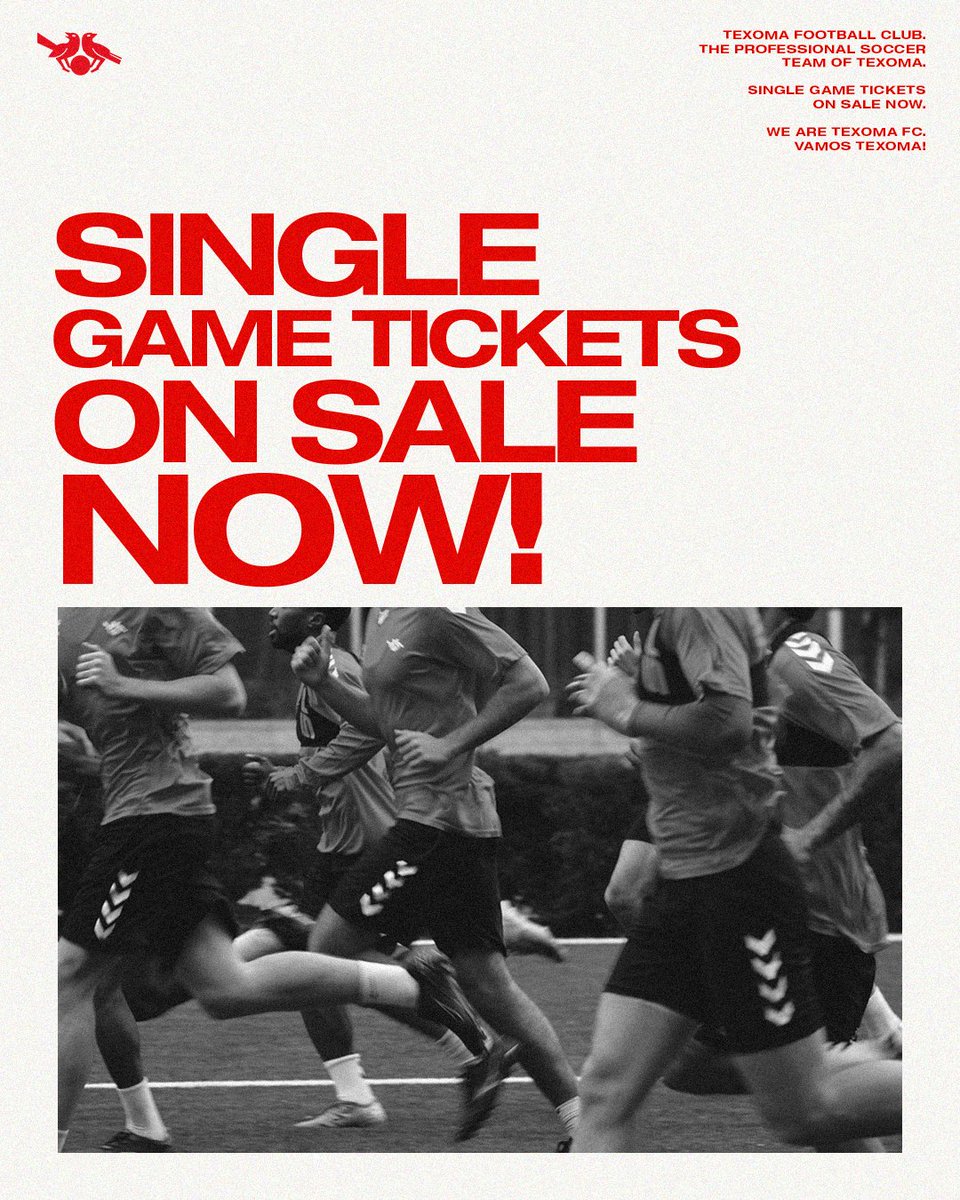 USLTexoma's tweet photo. The 2025 USL League One Season is here! Single match tickets are on sale now π
π https://t.co/QSyQ4zxkHn
#WeAreTexomaFC #VamosTexoma https://t.co/0KIDYMapOo