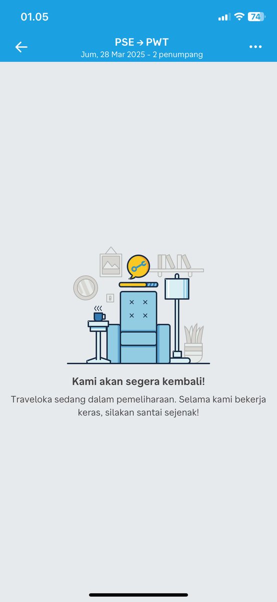 Bisa bisa nya lagi genting begini pemeliharaan <a href="/traveloka/">Traveloka Indonesia</a>