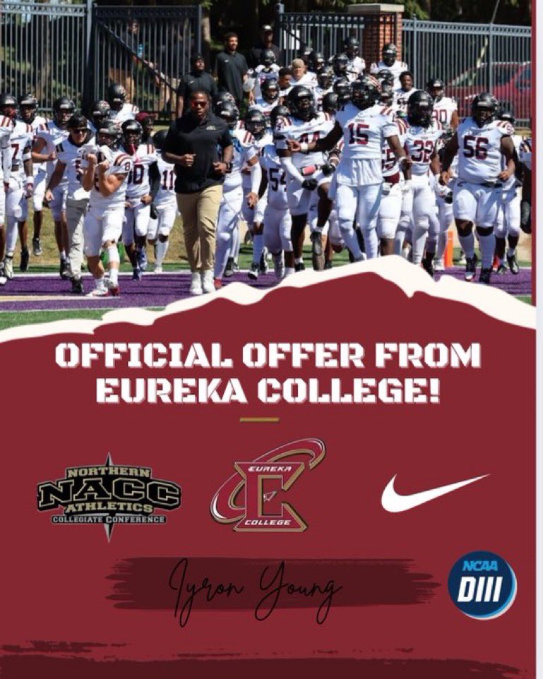 iyron5's tweet photo. After a great conversation with @trainwrecker_62 I'm blessed to have received an official offer from Eureka college! https://t.co/Yz6rGIiOWM