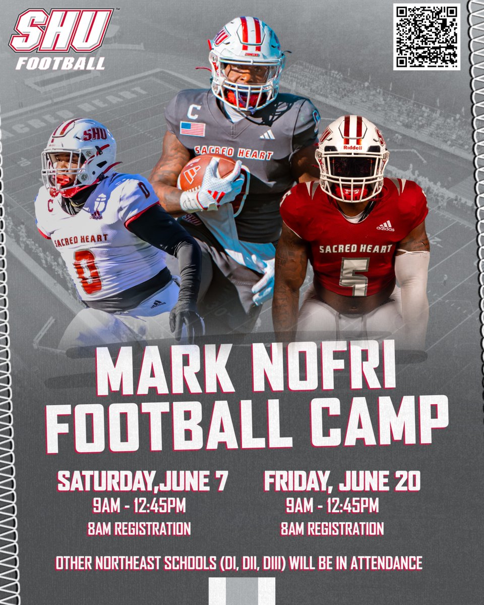 Sacred Heart Football (@shu__football) on Twitter photo Come camp with the Pioneers!! We are excited to announce our two summer camp dates!!
Sign up today to lock in your spot : shufootballcamps.ryzerevents.com
#WeAreSHU | #DEAL | #SHUGRIT | <a href="/mark_nofri/">Coach Nofri</a> Come camp with the Pioneers!! We are excited to announce our two summer camp dates!!
Sign up today to lock in your spot : shufootballcamps.ryzerevents.com
#WeAreSHU | #DEAL | #SHUGRIT | <a href="/mark_nofri/">Coach Nofri</a>