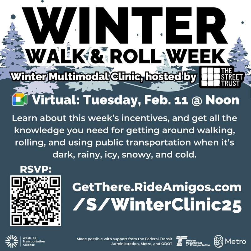 WTAOregon's tweet photo. Join us for a Multimodal Winter Webinar by The Street Trust https://t.co/LlrR8yfuMo https://t.co/vHpWd2Q2zI