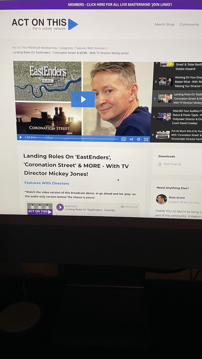 Shout out to <a href="/m1ckeyjoe/">Mickey Mouse-Jones</a> and  <a href="/ActOnThisTV/">Act On This - The TV Actors’ Network</a> 
Absolutely loved the podcast. So much insightful info - thanks for inspiring and giving me hope. 💛💛💛