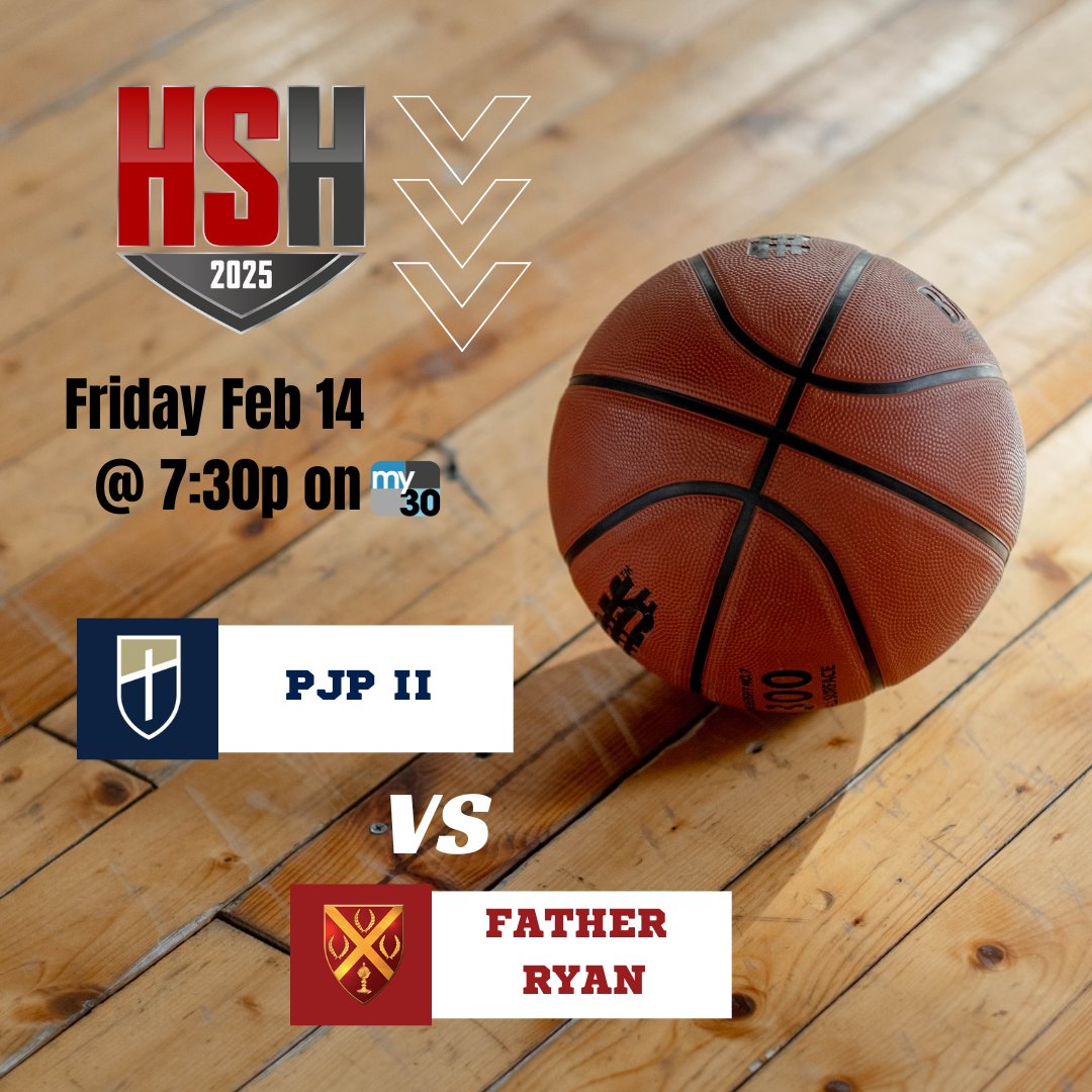 @MyTV30_Sports (@mytv30_sports) on Twitter photo The last regular season High School Hoops game for 2025 is this Friday! Tune in to watch <a href="/JPIImbb/">JPII Mens Basketball Team</a> take on <a href="/FatherRyanHoops/">Father Ryan Hoops</a> 🏀 The last regular season High School Hoops game for 2025 is this Friday! Tune in to watch <a href="/JPIImbb/">JPII Mens Basketball Team</a> take on <a href="/FatherRyanHoops/">Father Ryan Hoops</a> 🏀