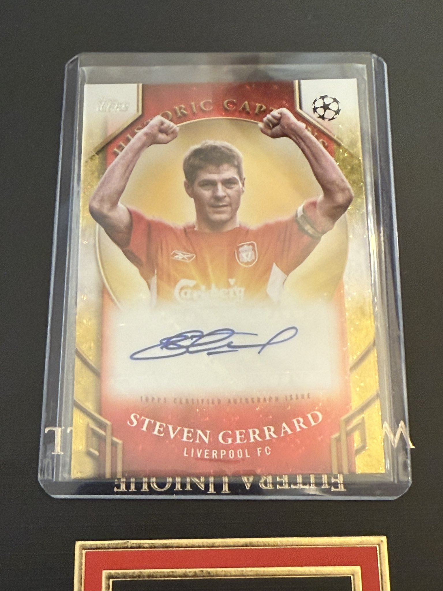 topps ジェラード　gerrard サイン 激レア】スティーブン・ジェラード 直筆サインカード ブラック