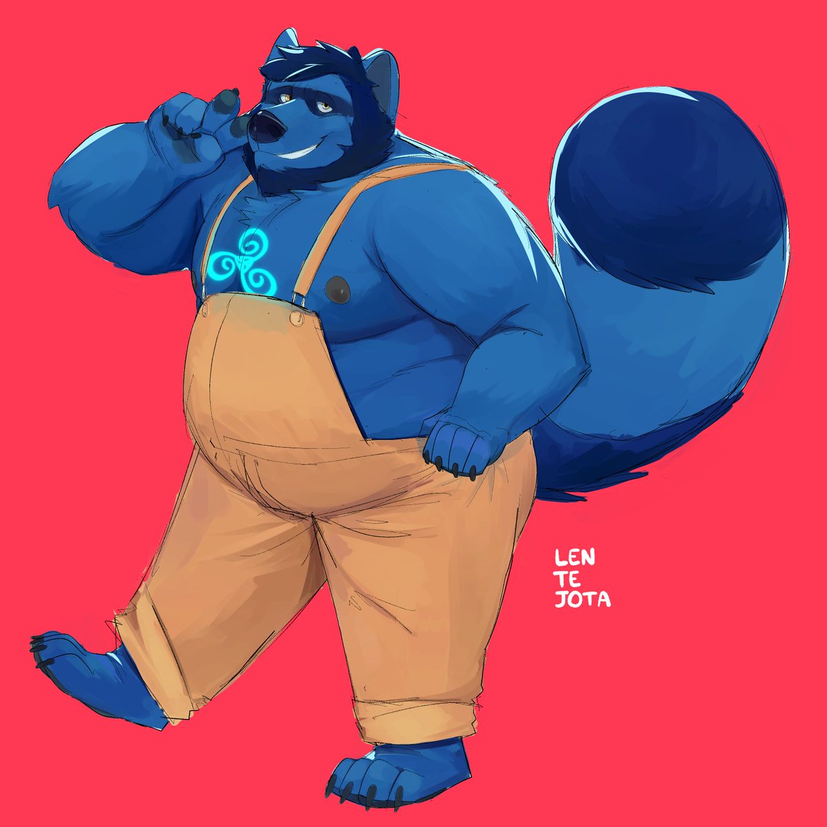 Commission for <a href="/DeclanTheGrim/">Declan, the Rascal King 👑</a>! Thank you so much!! 🦝✨