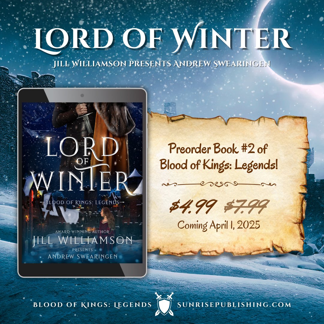 Hey friends! If you enjoyed SQUIRE OF TRUTH by my friend <a href="/JillWilliamson/">Join the Adventure</a>, I'm sure you'll also love the next book in the series: LORD OF WINTER by Andrew Swearingen! 🔥

Preorder the ebook while it's on sale for $4.99...
sunrisepublishing.myshopify.com/collections/bl…