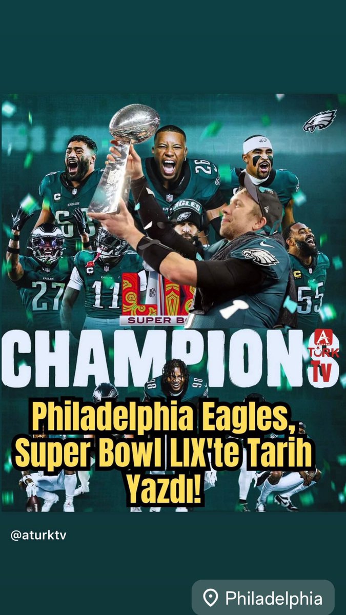 Philadelphia Eagles’ın Zaferi Philadelphia Eagles, Super Bowl LIX’te Kansas City Chiefs’i 40-22’lik bir skorla yenerek franchise tarihinin ikinci Super Bowl şampiyonluğunu kazandı. Bu, takım için büyük bir başarı ve tarihi bir anlam taşıyor.

#philadelphiaeagles #superbowl