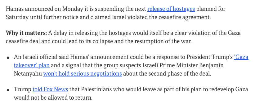v_lemire's tweet image. #Gaza Ne vous laissez pas berner par le #BlameGame qui commence. Le cessez-le-feu vacille, à qui la faute, Israël ou Hamas? Ni l&apos;un ni l&apos;autre: leurs entorses ont été mineures. C&apos;est le plan Trump qui lui porte un coup fatal, en annulant les objectifs des phases 2 et 3 (sources…