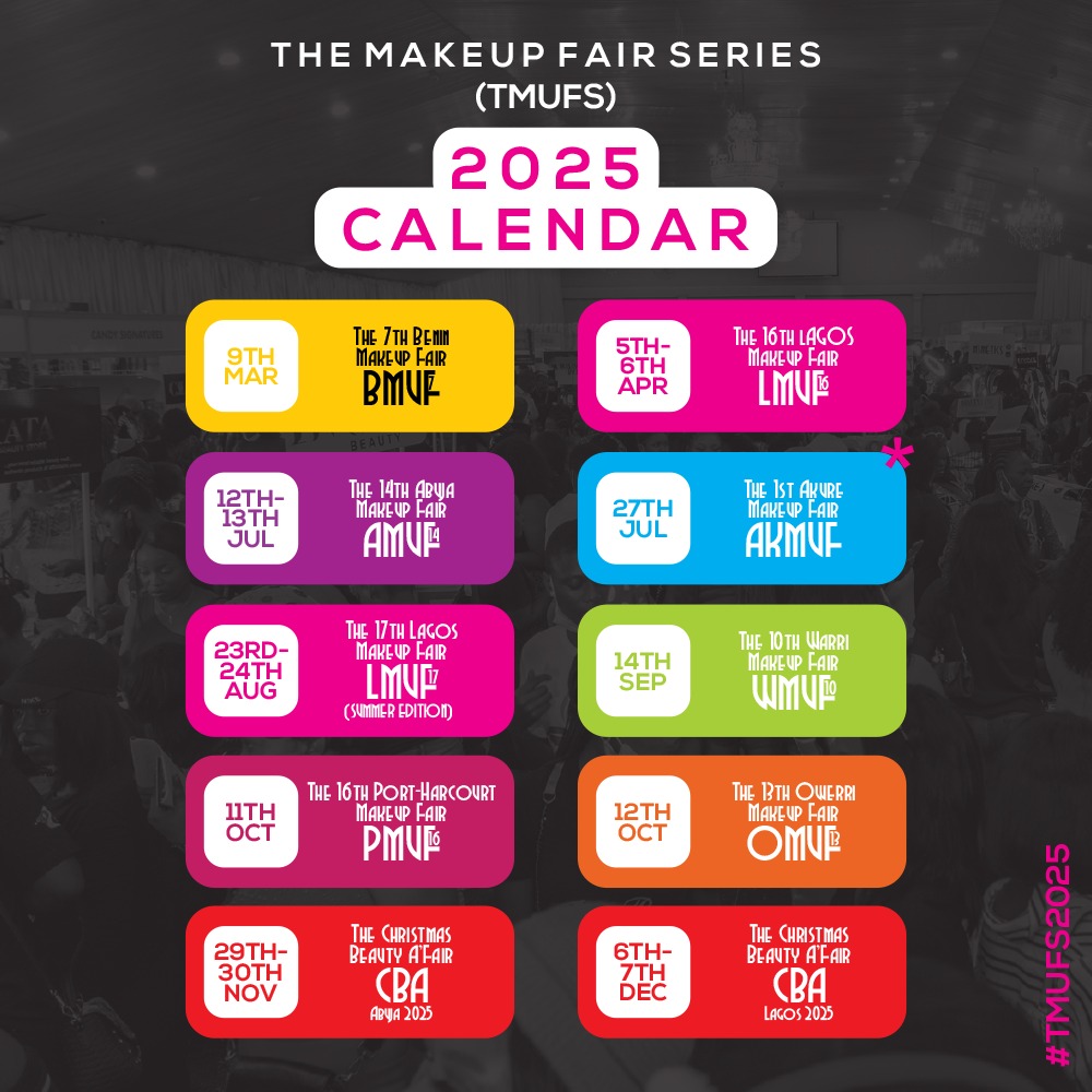 TheMakeUpFair's tweet image. Unveiling our TMUFS  2025 Calendar