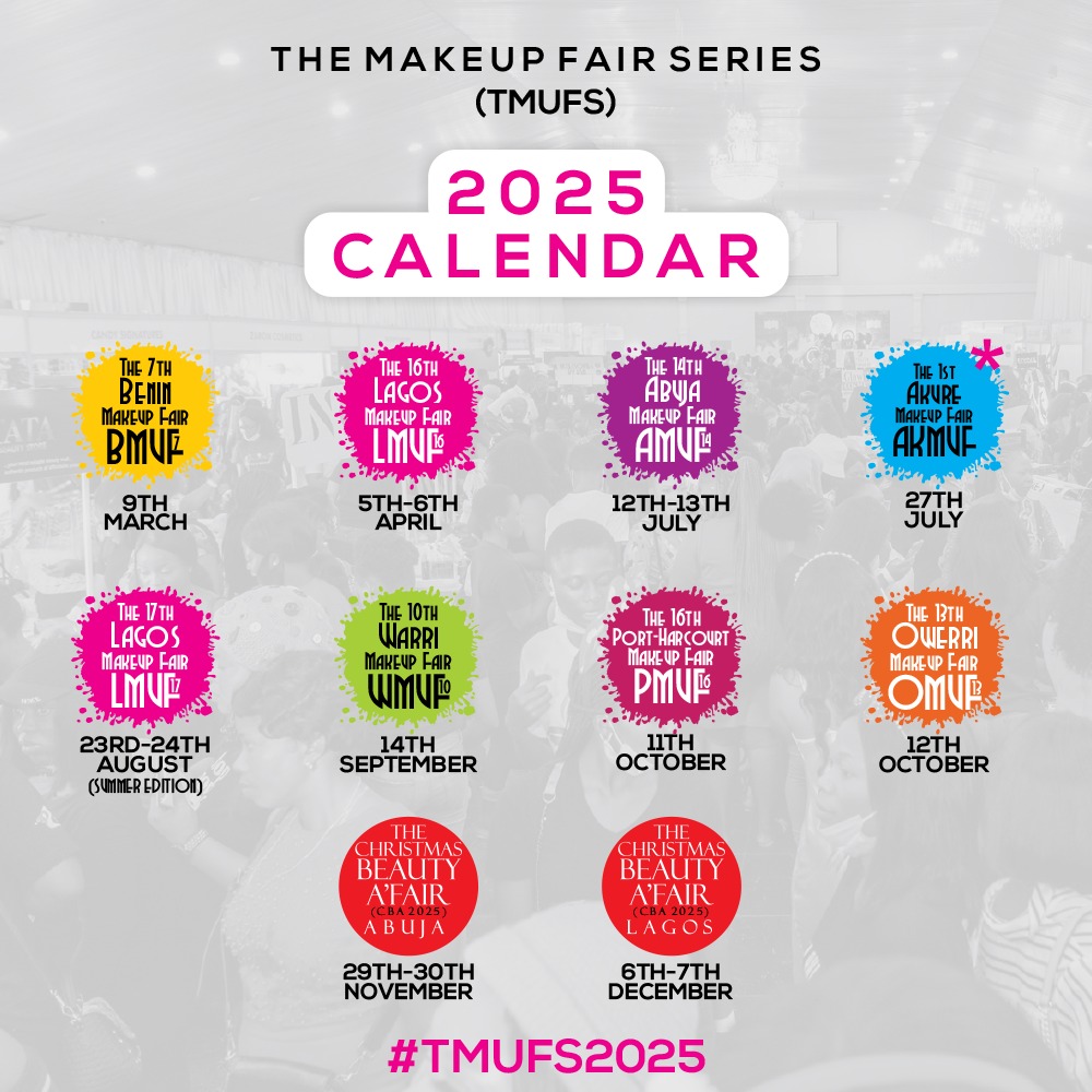 TheMakeUpFair's tweet image. Unveiling our TMUFS  2025 Calendar