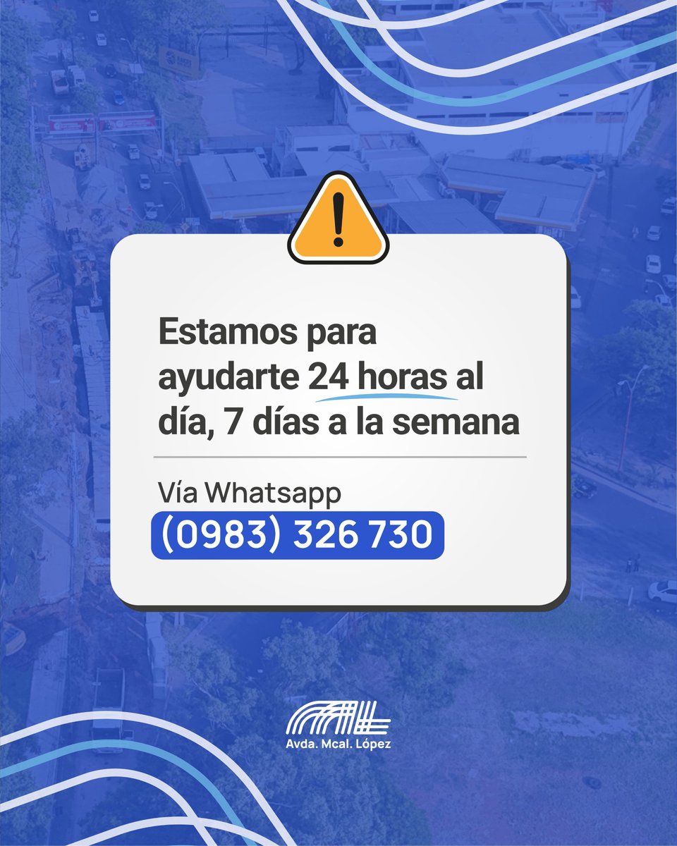 mariscalopezpy's tweet image. También podés llamar o escribir al *55533 para cualquier duda sobre las obras. ¡Resolvemos tus consultas al instante!
