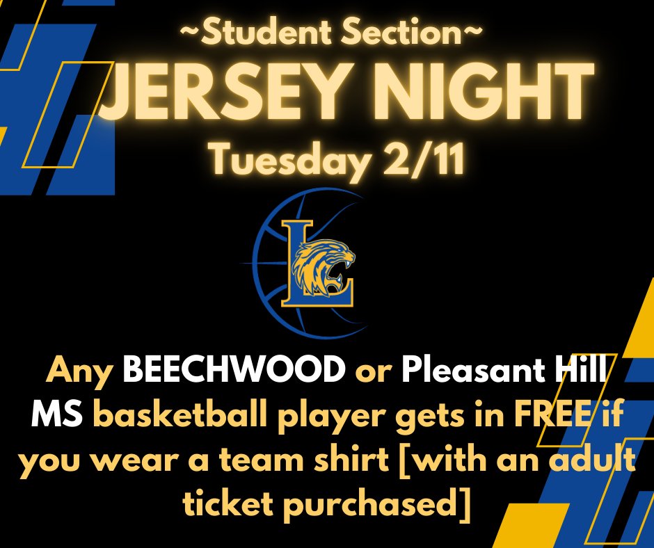 Lexington HS Wildcat Athletics (@lhs_wildcats) on Twitter photo Hey <a href="/BeechwoodMiddle/">Beechwood Middle School</a> and <a href="/PHMSCougars/">PHMS Cougars</a> Basketball teams! You have a chance to come support your Wildcat Varsity Basketball teams tomorrow against White Knoll! All you need is a Jersey or Team bball shirt from this season! <a href="/LexingtonWBB/">Lexington Womens Basketball</a> starts at and <a href="/lhsmbb/">@LHSMBB</a> follows at ! Hey <a href="/BeechwoodMiddle/">Beechwood Middle School</a> and <a href="/PHMSCougars/">PHMS Cougars</a> Basketball teams! You have a chance to come support your Wildcat Varsity Basketball teams tomorrow against White Knoll! All you need is a Jersey or Team bball shirt from this season! <a href="/LexingtonWBB/">Lexington Womens Basketball</a> starts at and <a href="/lhsmbb/">@LHSMBB</a> follows at !