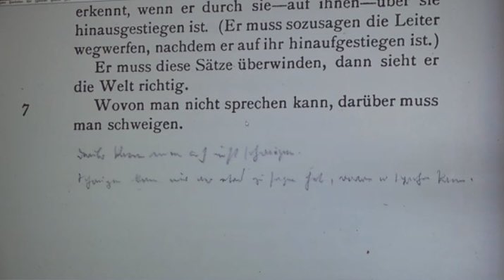 Heidegger, Wittgenstein’ın ünlü, “İnsan konuşamayacağı şey hakkında susmalıdır” sözüne de itiraz etmiş: “İnsan bu konuda da susamaz, sadece bir şeye dair konuşabileceği kadar söyleyecek şeyi olan susabilir.” (Serbest çeviri)