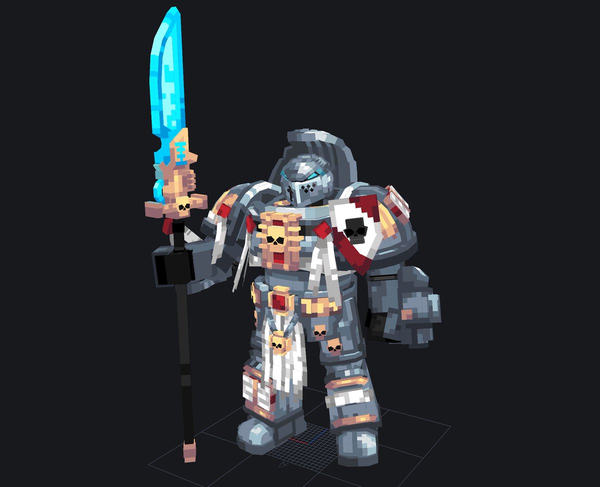 Aknstmodel's tweet image. Grey Knight #Blockbench #WarhammerArt @blockbench