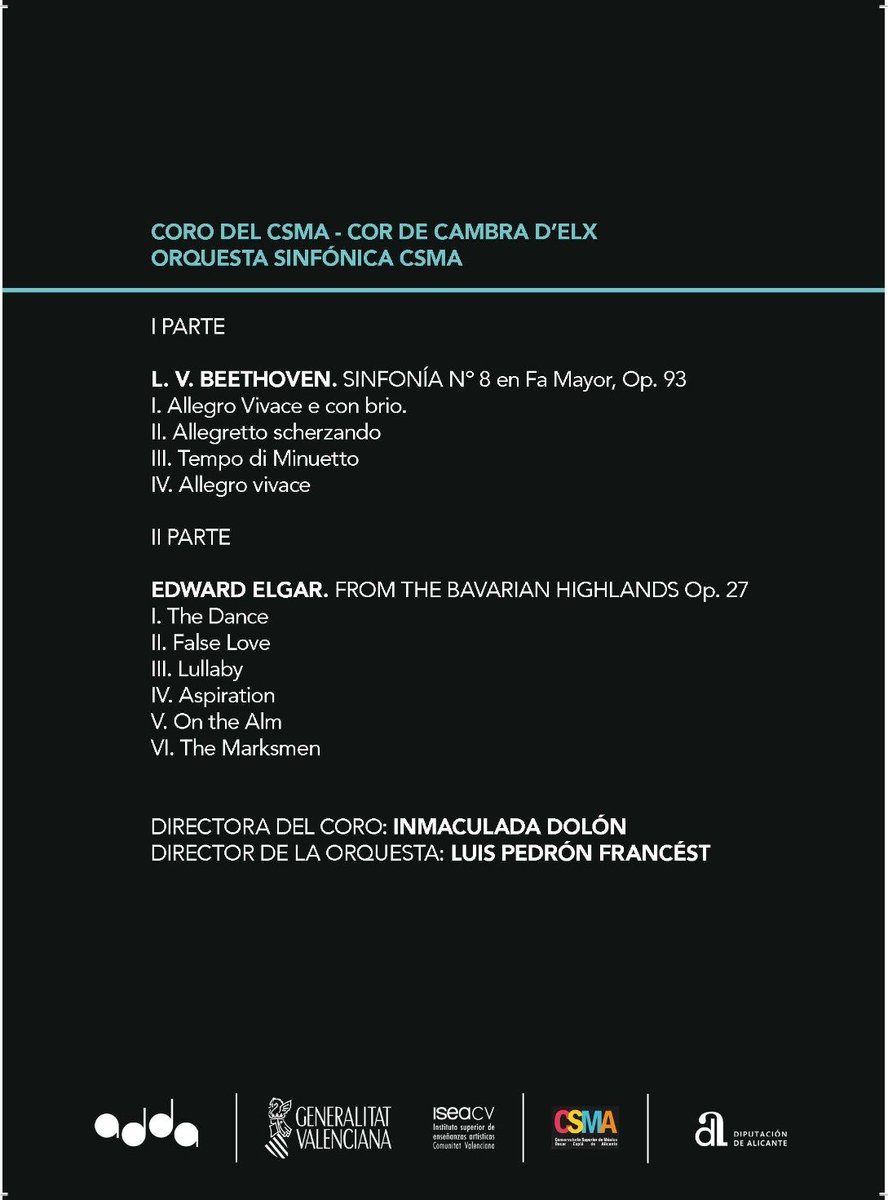 corcambraelx's tweet photo. 👋¡Atención! 
El lunes 17 de febrero a las 20.00 horas en el @ADDAalicante , concierto dentro del ciclo ADDA JOVE 24-25 interpretado por el Coro y la Orquesta Sinfónica del @csmalicante  y el @corcambraelx .
¡Os esperamos! https://t.co/uaBnTn1UVH