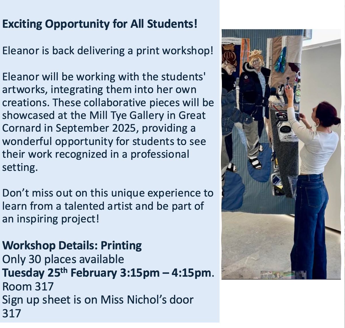 Another amazing art workshop opportunity <a href="/tgschool/">TGSchool</a> !