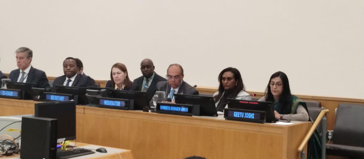 #IndiaAtUN

At the 3rd Preparatory Committee for #FfD4, Ms. Geetu Joshi <a href="/GeetuJoshi3/">Geetu Joshi</a>, Advisor, DEA, participated at the ministerial scene-setter:  “Bringing political momentum to the negotiations of the FfD4 outcome document” .

Extended India's support for a balanced, inclusive,